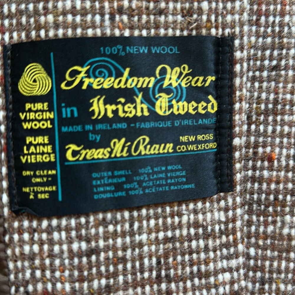 Vtg Freedom Wear wool Irish Tweed chore jacket. - Picture 3 of 5
